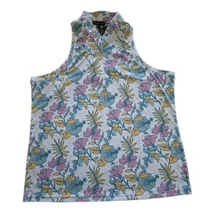 Swannies Hurley Tropical Print Golf Tank Top - XXL